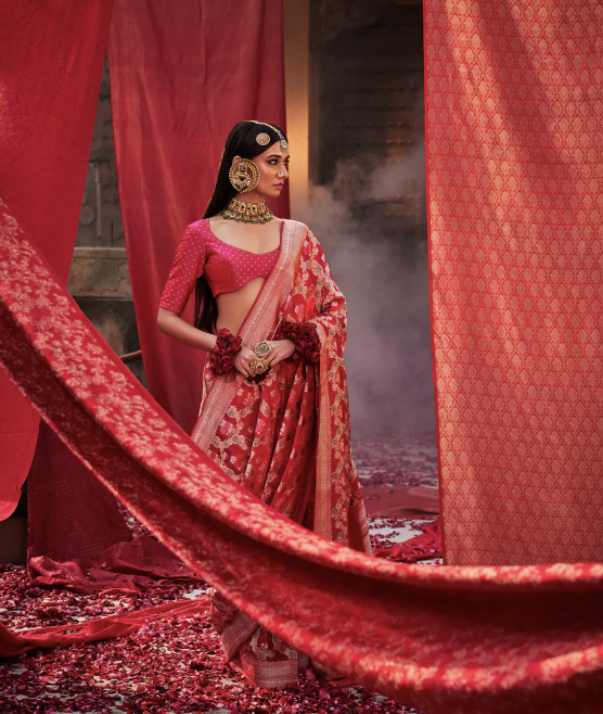 Royal Ruby Wedding Saree - 1